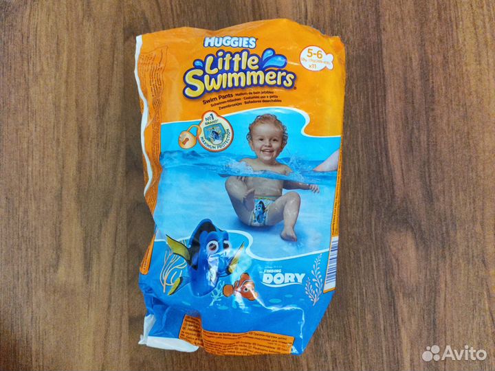 Подгузники для плавания huggies 5-6, 12-18 кг