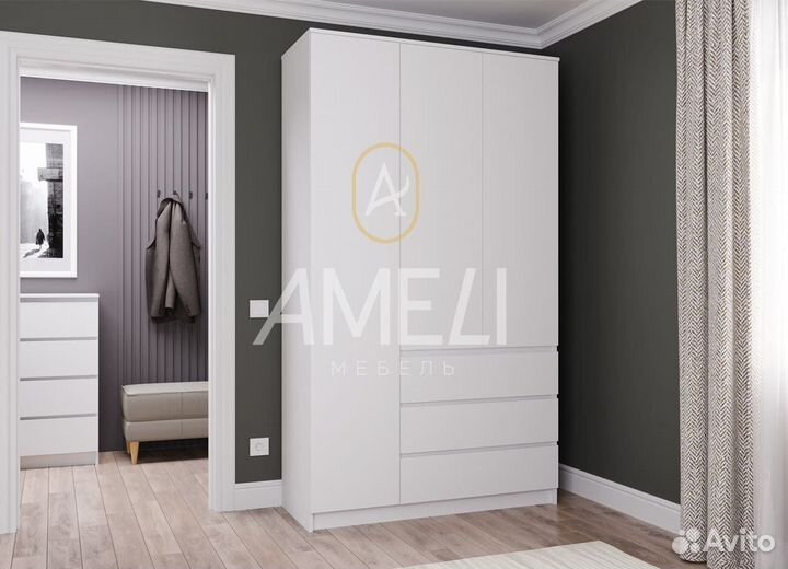 Шкаф распашной с ящиками