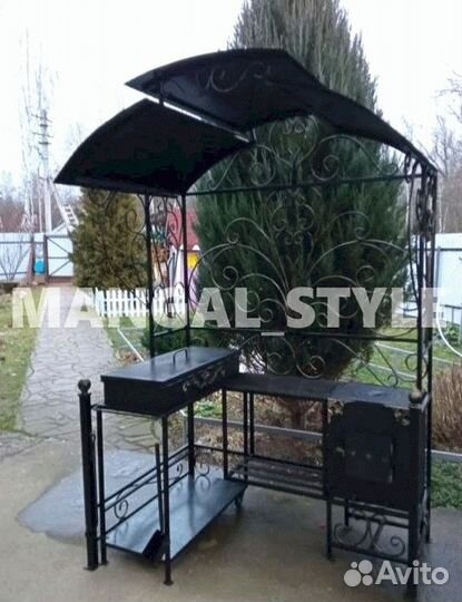 Мангал с крышей