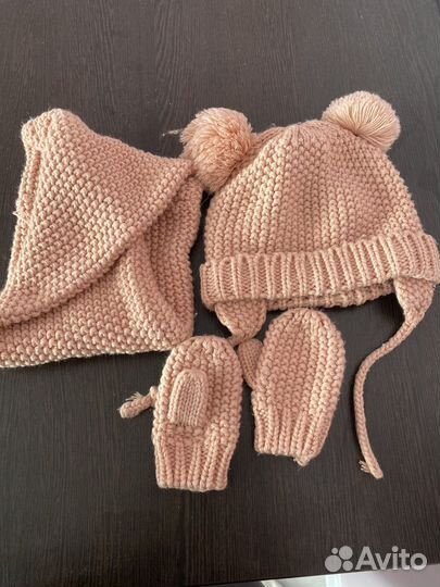 Комплект шапка и шарф для девочки