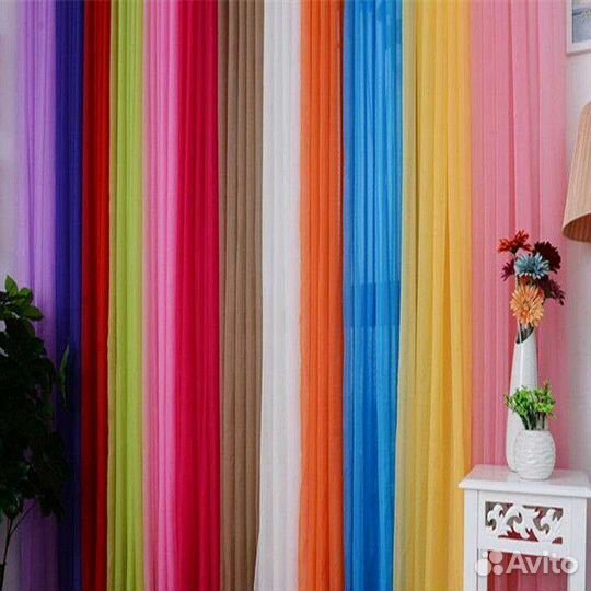 Тюль вуаль, готовые комплекты