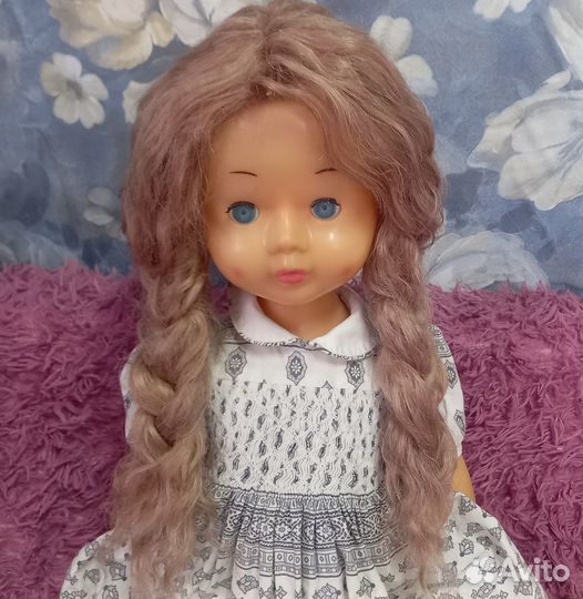 Парик для куклы. Пепельный блонд. Окружн. 28-36 см
