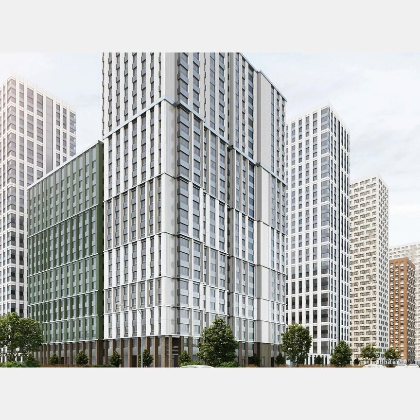 2-к. квартира, 53 м², 21/26 эт.