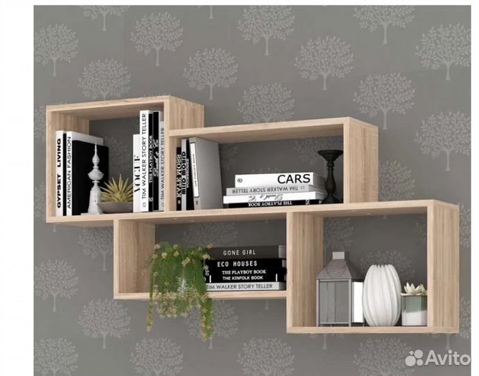 Полка настенная светлая