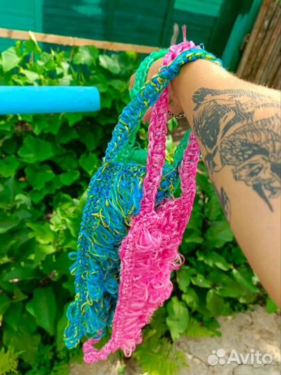 Мочалки ручной вязки