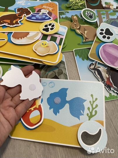 Развивающая настольная игра на липучках 1+