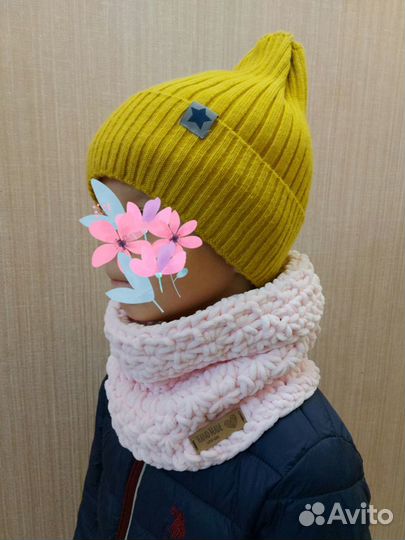 Тёплый детский снуд (шарф) ручной работы