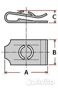 Зажим металлический под специальный болт Audi, Sea