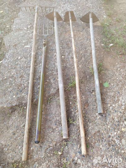 Тяпка мотыга окучники грабли вилы СССР бу