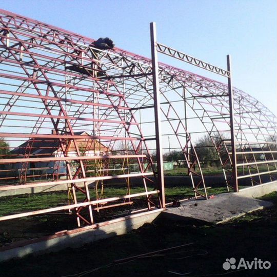 Каркас ангара арочного,ангар 24Х12Х30