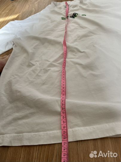 Футболка оверсайз с принтом белая