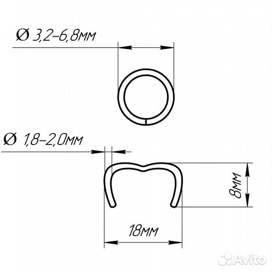 Скобы, клипсы для клеток кроликов, кур