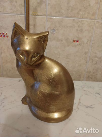 Стопор Для Двери Декор Кошка Бронза Винтаж Германи