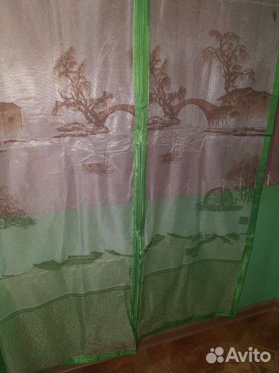 Антимоскитная сетка с рисунком на дверь новая
