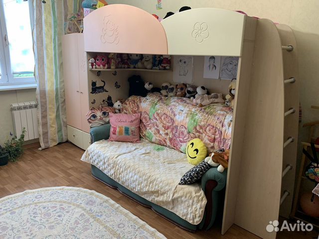 Кровать-чердак и шкаф + матрас в подарок