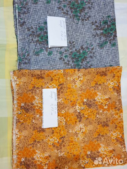 Отрезы ткани из СССР(хлопок, бязь)