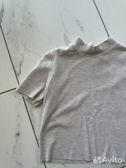 Фтболка zara в рубчик