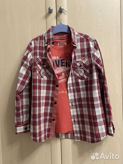 Стильная рубашка для мальчика р.128