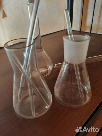 Колбы, пробирка стекло. СССР
