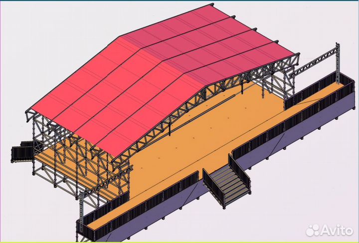 Сценические конструкции из лесов Layher
