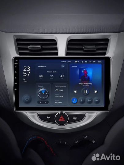 Android магнитола Teyes на Hyundai Solaris