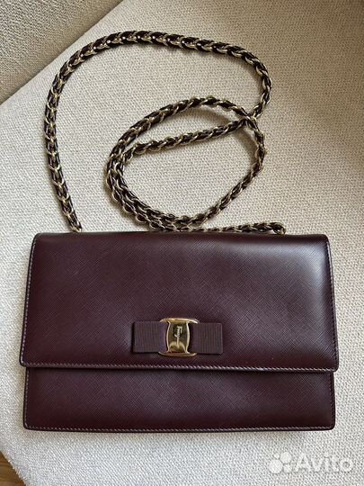 Сумка Salvatore Ferragamo бордовая