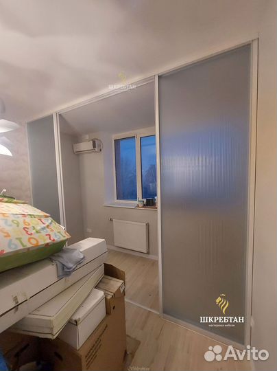 Перегородка межкомнатная стеклянная, раздвижная