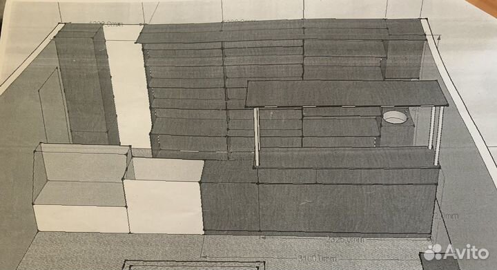 Барная стойка и стелажи