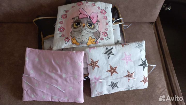 Бортики в детскую кроватку подушки