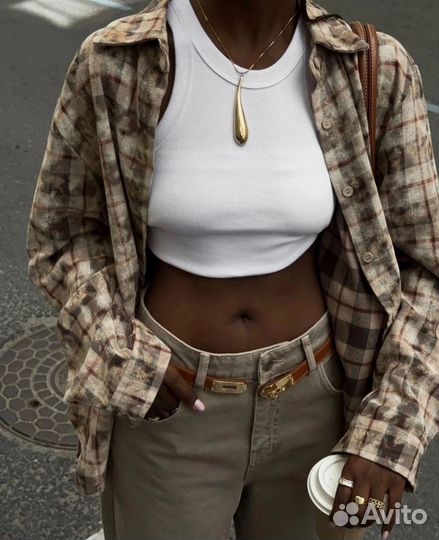 Рубашка в клетку женская