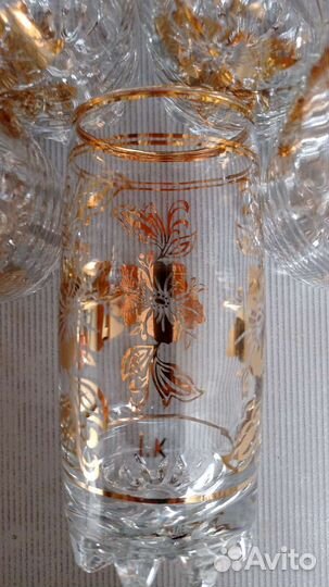 Ваза,бокалы, креманки богемия из СССР