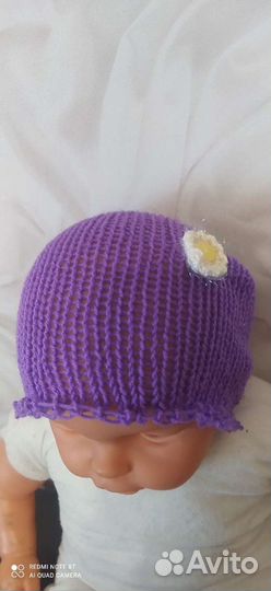 Летняя шапка для девочки