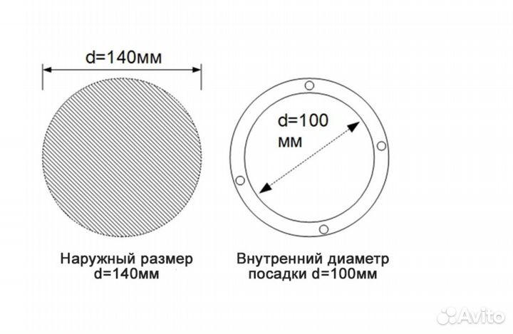 Решетка вентиляционная (100 мм) белая. (Диффузор)