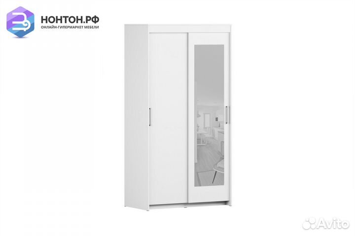 Шкаф-купе Эва 2-створчатый белый