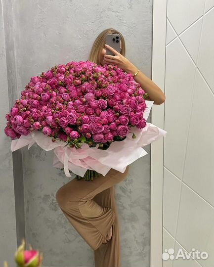 101 кустовая роза 60см