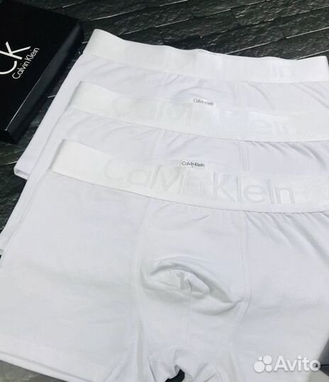 Трусы мужские боксеры белые calvin klein арт.252