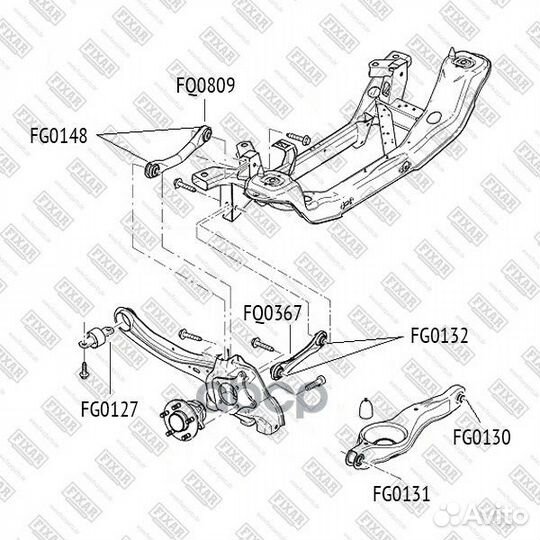 Сайлентблок рычага подвески FG0131 fixar