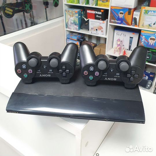 Sony PS3 1000GB, 2 геймпада, 29 игр