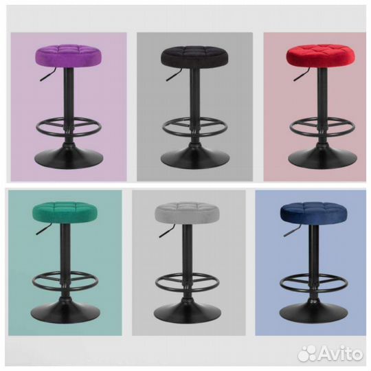 Стул табурет барный Bruno black base на черной ног