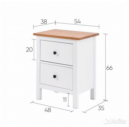 Тумбочка прикроватная IKEA хемнес hemnes