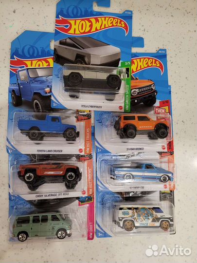 Хот вилс Hot Wheels Ford Bronco, Toyota, Tesla нов