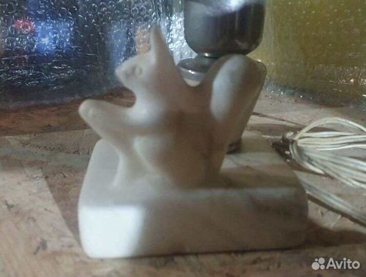 2 белки - 2 настольных лампы Мрамор СССР