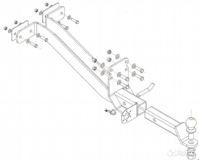 Фаркоп (тсу) на УАЗ Patriot 2003-2015,2015