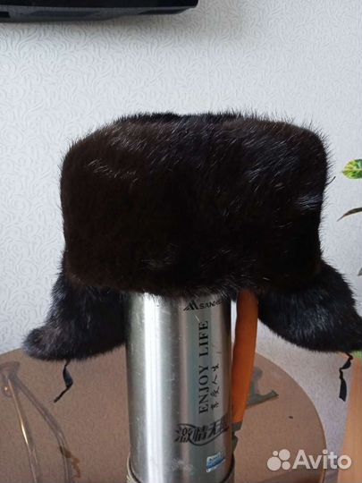 Норковая шапка мужская ушанка