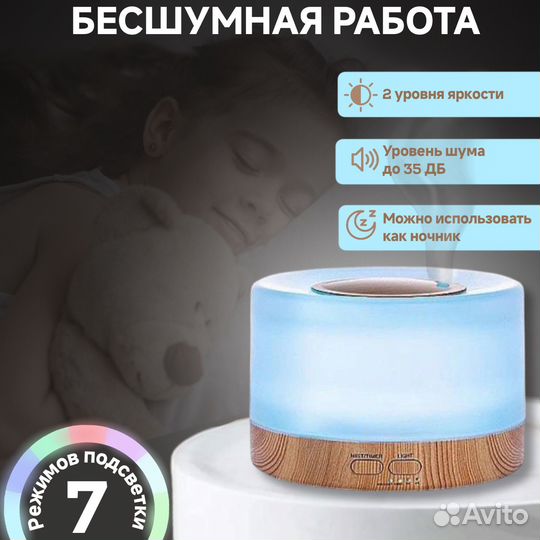 Увлажнитель воздуха 3 в 1 с аромадиффузором