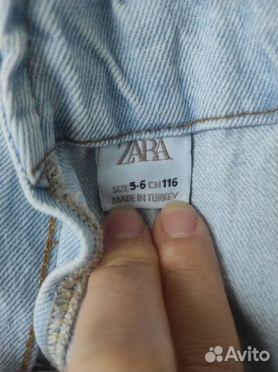 Джинсовый комбинезон zara 116 см