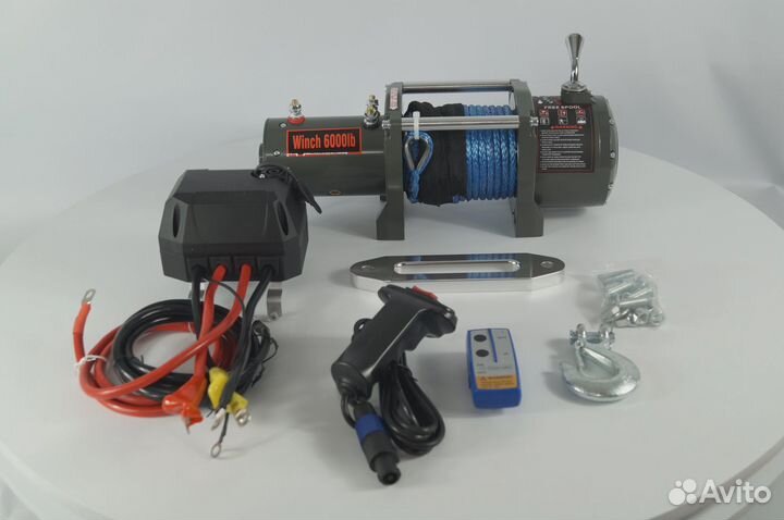 Лебедка электрическая 12V PRO&TOP 6000lbs / 2722 к