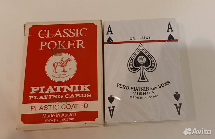 Карты Classic Poker Piatnik оригинал новые в слюде