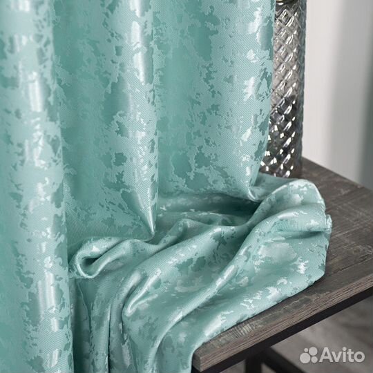 Шторы мрамор Версаль лазурный