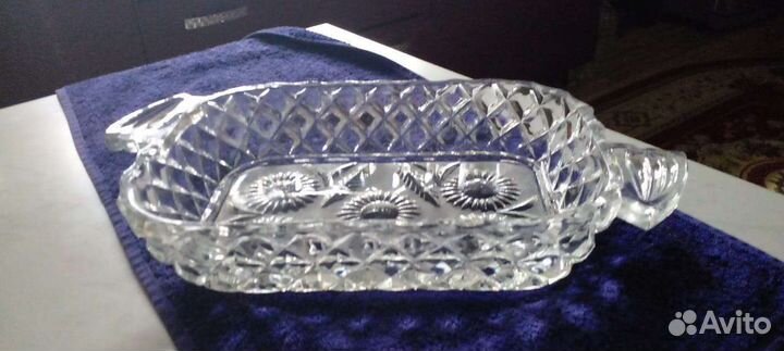Ваза салатник хрустальный СССР